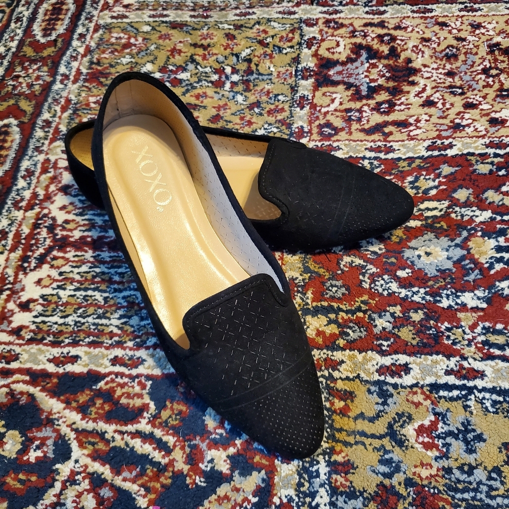 XOXO Black Vancy Ballet Flats